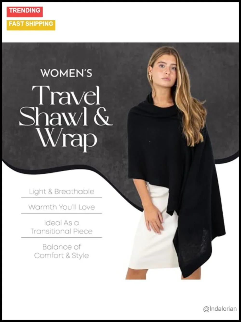 Cashmere Wool Blend Wrap, Pashmina Shawl Scarf, Travel 78